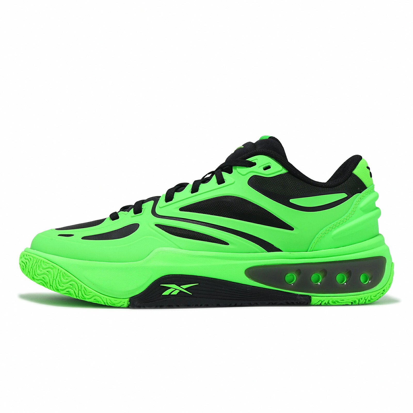 Reebok 籃球鞋 Engine A 男鞋 綠 黑 Solar Lime 支撐 緩衝 復古 運動鞋 100218464