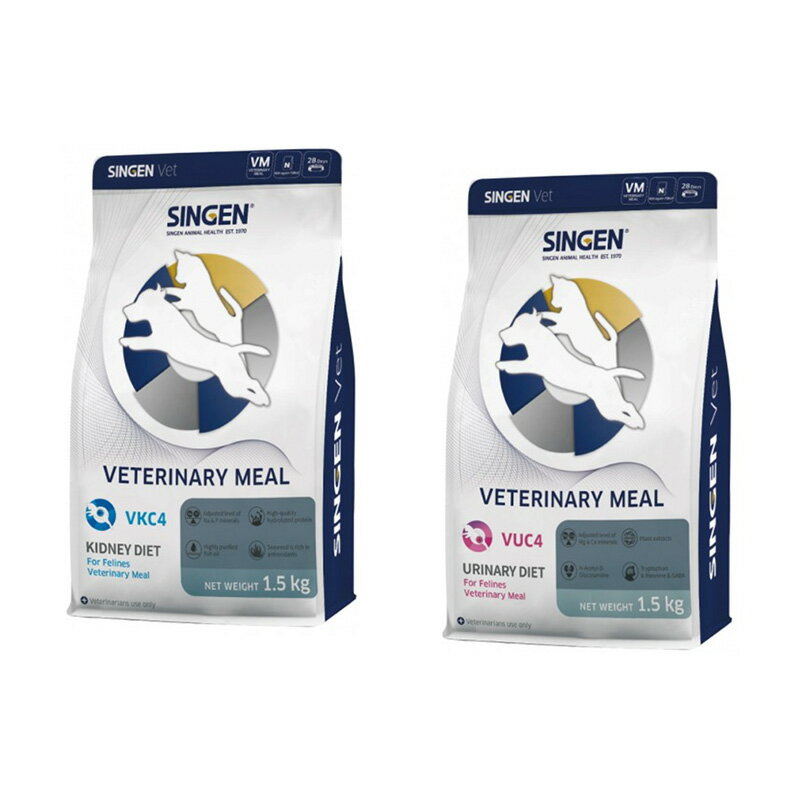 SINGEN 信元處方貓飼料 VKC4貓用腎臟 VUC4 貓下泌尿道 1.5KG LP34 C/D/RF23 1 SINGEN 信元處方貓飼料 VKC4貓用腎臟 VUC4 貓下泌尿道 1.5KG LP34 C/D/RF23 1
