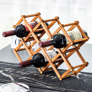 歐式復古實木紅酒架創意菱形格子擺件簡約鐵藝家用落地展示置物架