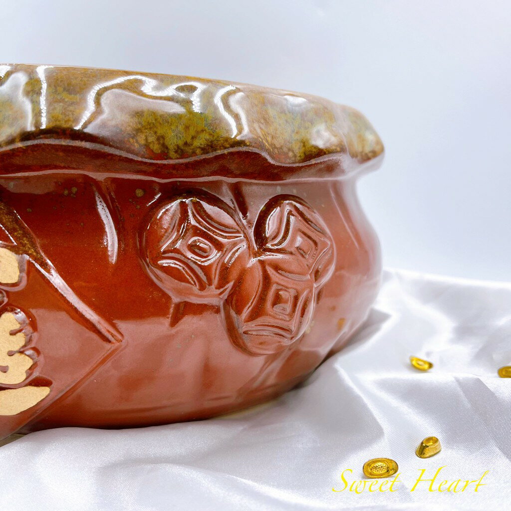 Sweet Heart 田芯開運精選 💯台灣MIT 鶯歌陶瓷 聚寶盆 聚寶甕 多款可選 大尺寸 老師傅手工製作👍 4