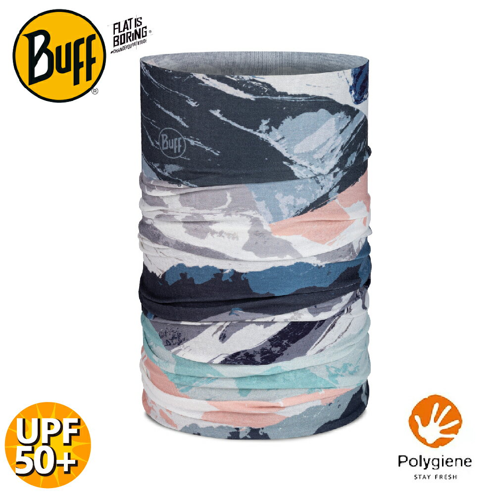 【BUFF 西班牙 經典頭巾 Plus《多彩山脈》】134498/圍脖/帽子/口罩/圍巾/眼罩/萬用魔術頭巾