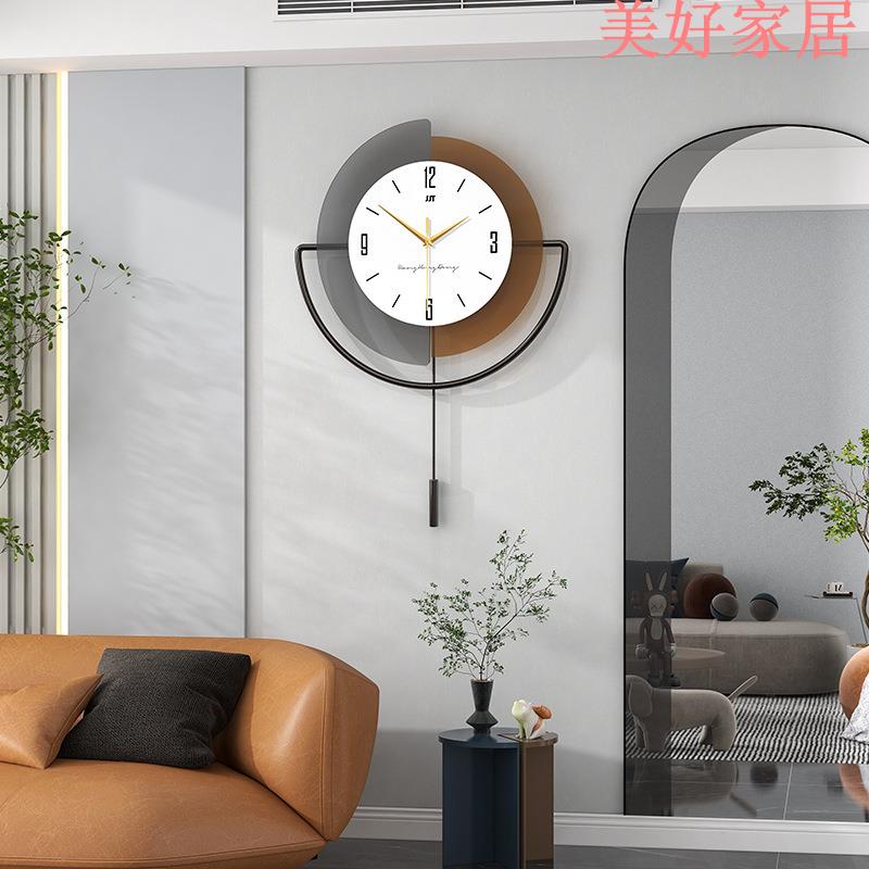 免運 掛鐘 鐘表家用現代簡約客廳裝飾時尚創意掛鐘網紅餐廳時鐘掛墻新款