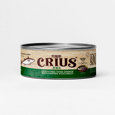 【CRIUS 克瑞斯】全齡貓罐 天然紐西蘭 低敏無穀 單一純肉 主食罐 鮮鮪魚 90G