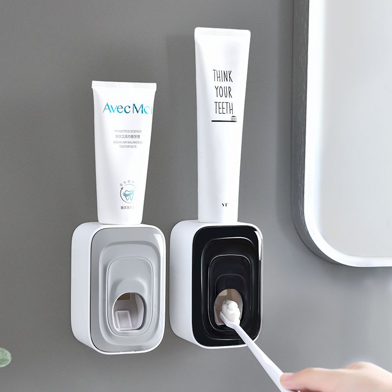 全自動擠牙膏神器壁掛式懶人牙膏擠壓器套裝家用免打孔牙刷置物架
