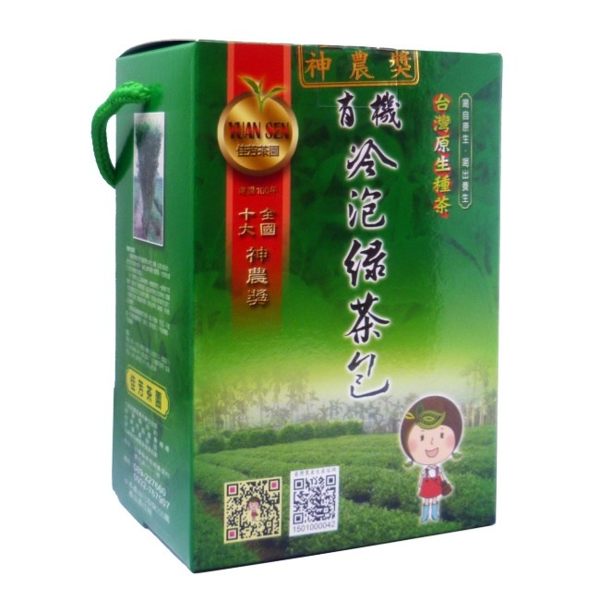 佳芳有機茶園 有機冷泡綠茶 茶包 3gx30包/盒