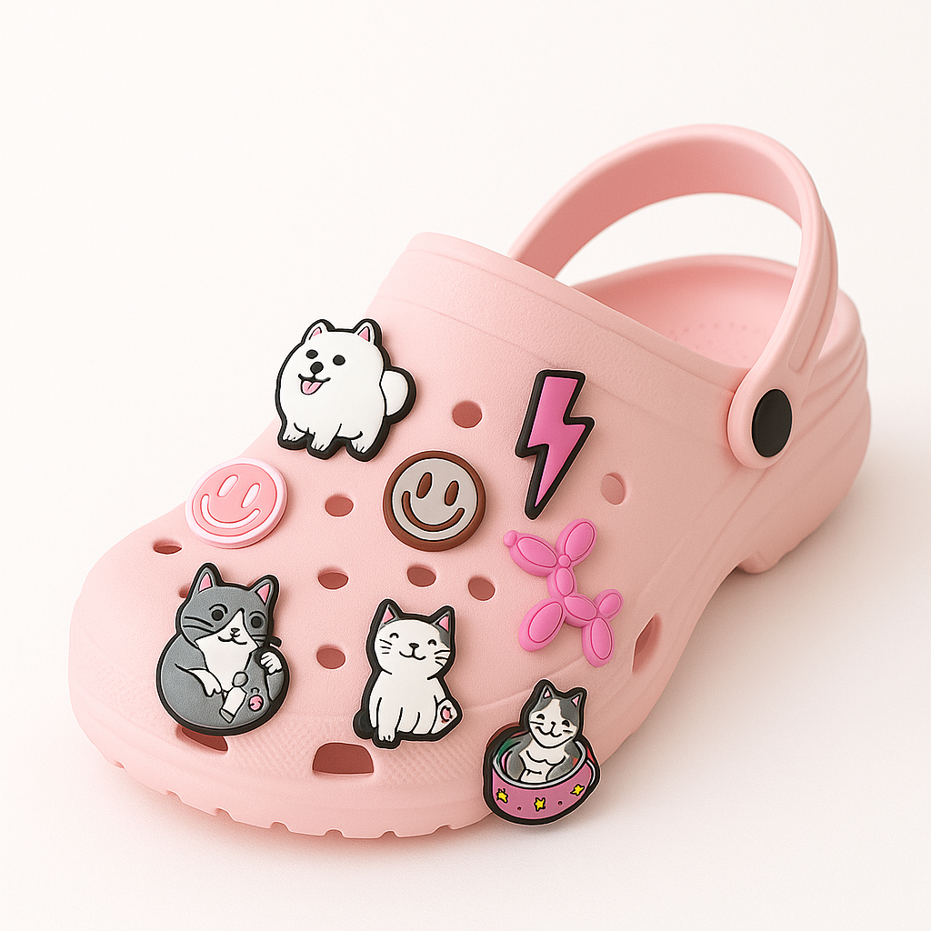 Dot Carry飾扣8入-街頭犬貓