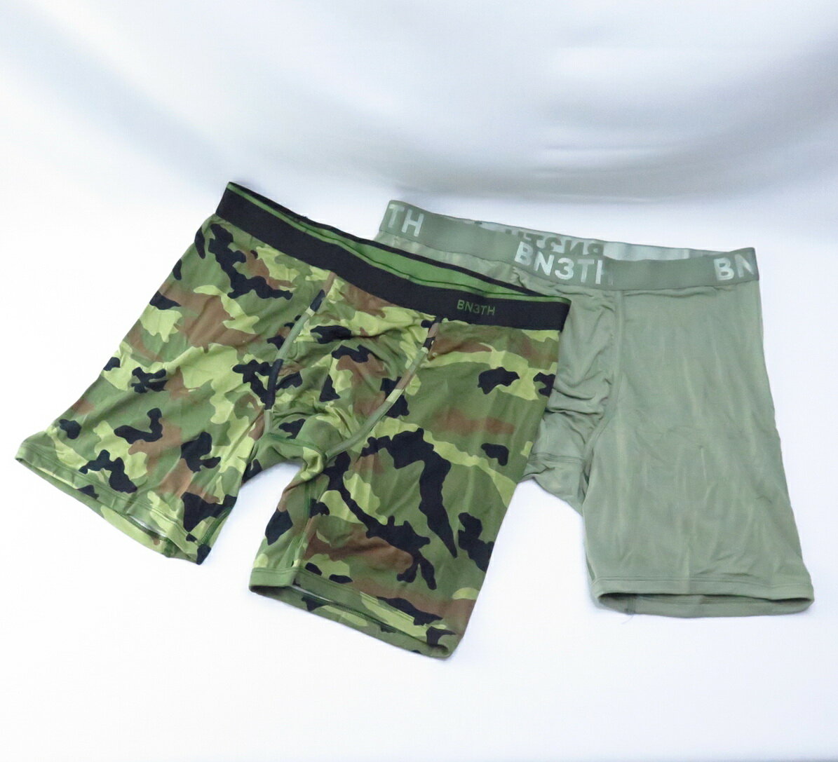 BN3TH 加拿大專櫃品牌 天絲 3D立體囊袋內褲 二件組 M1190011128 經典長版 綠灰x迷彩綠