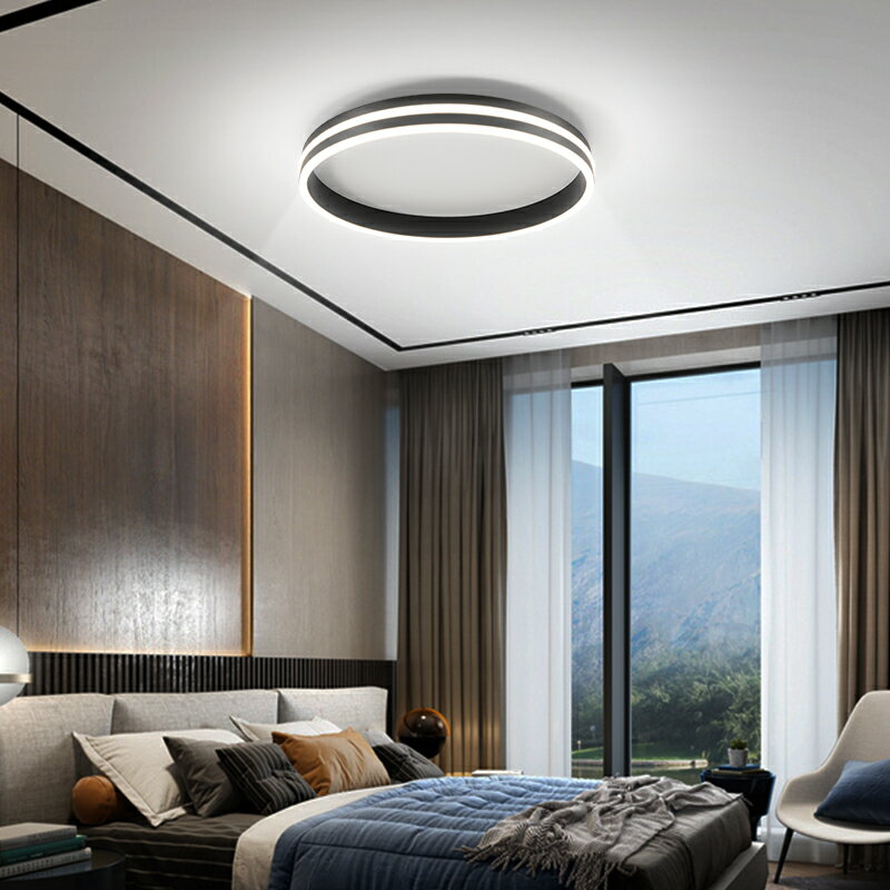 客廳燈吸頂燈年新款北歐現代簡約家用極簡圓形臥室led書房燈