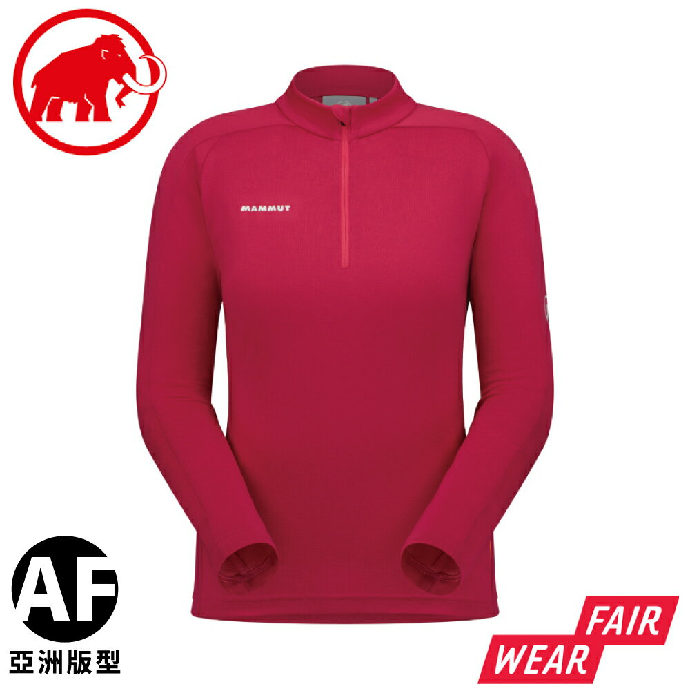 【MAMMUT 長毛象 女 Performance Thermal AF 長袖保暖排汗衣《桃紅》】1016-00101/長T