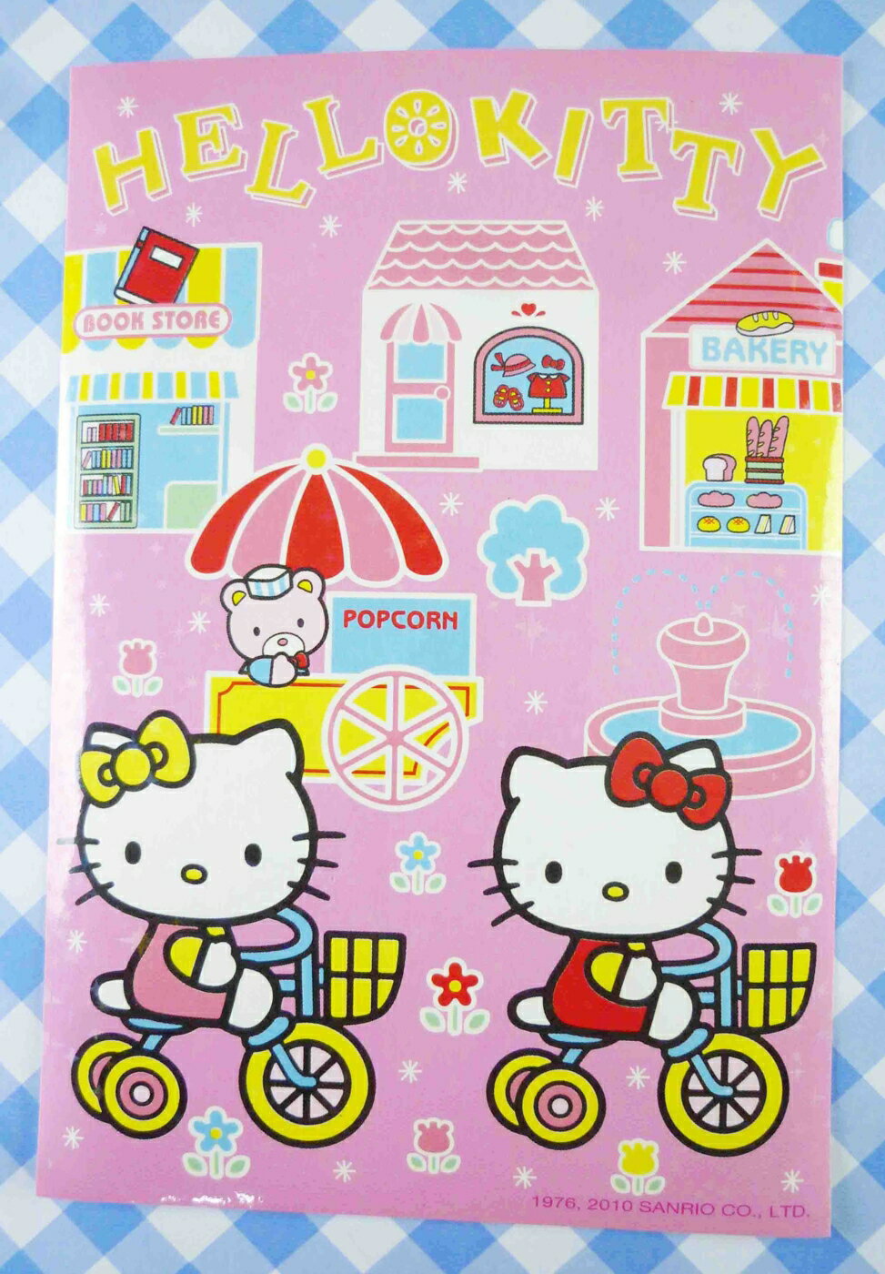 【震撼精品百貨】Hello Kitty 凱蒂貓 KITTY貼紙-腳踏車 震撼日式精品百貨
