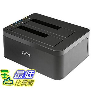 [o美國直購] WEme USB 3.0至SATA雙機箱外接硬碟擴充套件塢 具有離線克隆/複製機功能 支援2X 8TB和UASP