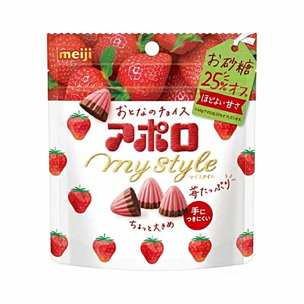 【江戶物語】明治 阿波羅草莓可可 41g MEIJI 草莓 可可 my style 減糖25% 日本必買 日本進口