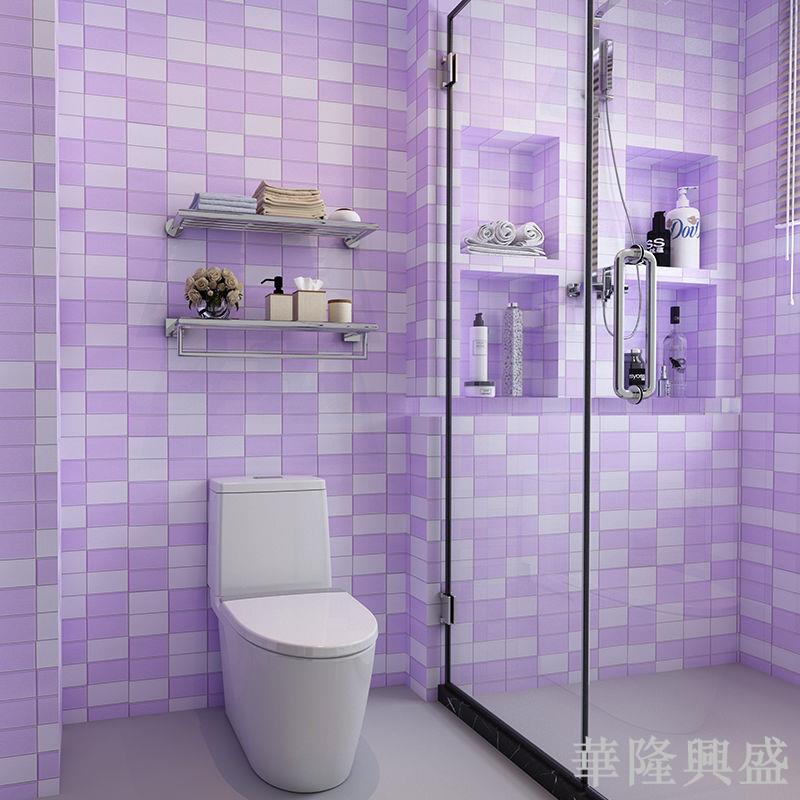 衛生間防水墻紙自粘浴室墻貼厚貼紙廚房臺面廁所裝飾瓷磚桌面壁紙