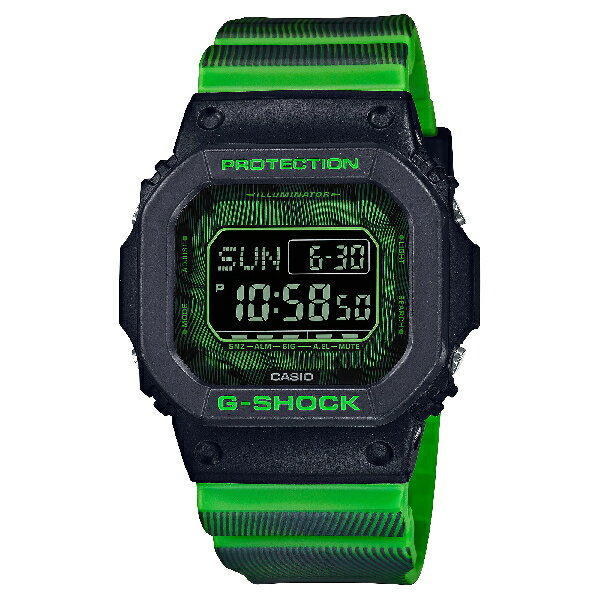 CASIO卡西歐 G-SHOCK 經典方形 科幻螢光綠 電子腕表 43.2mm DW-D5600TD-3｜樂天領券折300★全館特惠中★指定刷卡回饋10%