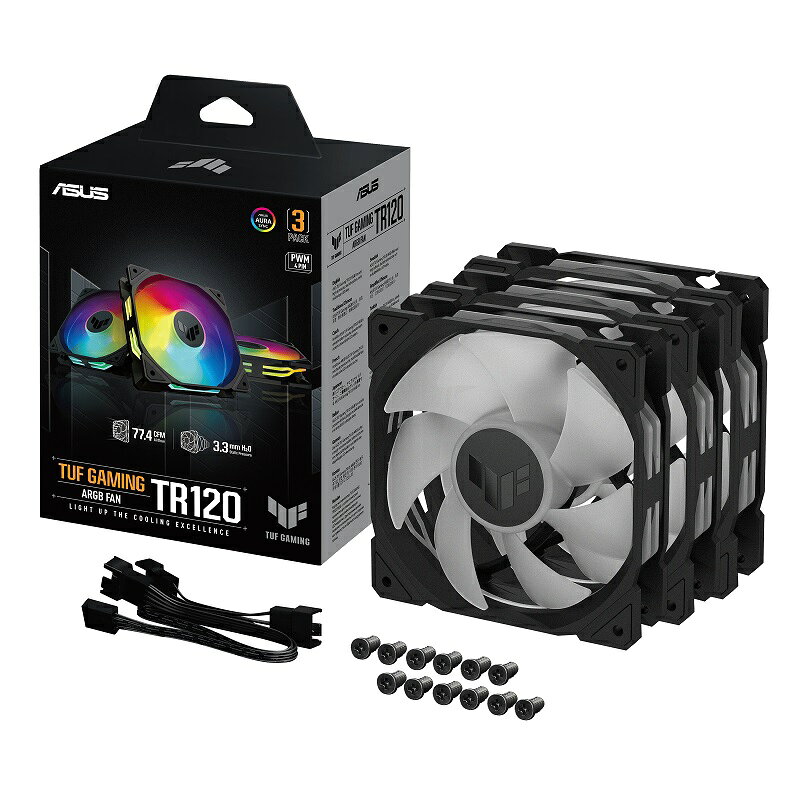 【享最高折300】ASUS 華碩 TUF GAMING TR120 FAN ARGB 3入組風扇/單入組
