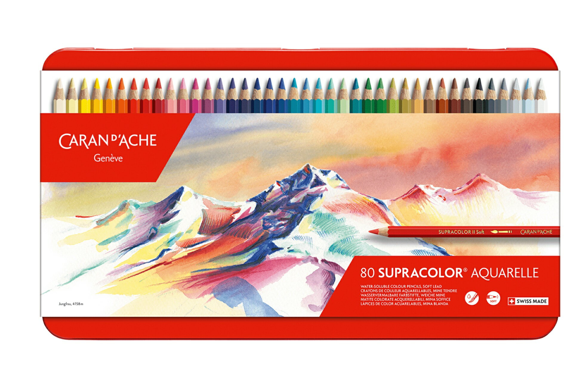 瑞士Caran dAche卡達Supracolor系列專家級80色水性彩色鉛筆* 3888.380【領券滿額再折千8/31止】