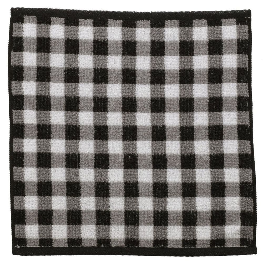 手帕巾 格子花紋 BK 25x25 NITORI宜得利家居