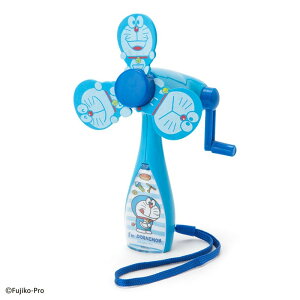 小叮噹手動風扇 造型葉扇 藍色 輕巧 哆啦A夢 日貨 正版授權J00030310