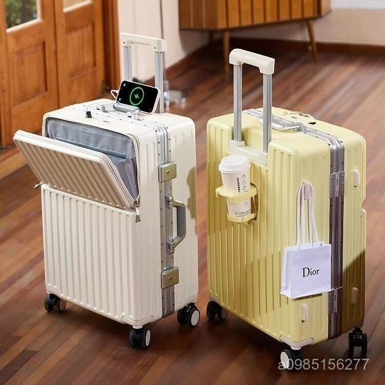 前開蓋鋁框箱 30寸行李箱 大容量拉桿箱 USB充電旅行箱 密碼箱 登機箱 超輕量 拉鏈箱 28寸託運箱 剎車減震萬嚮輪