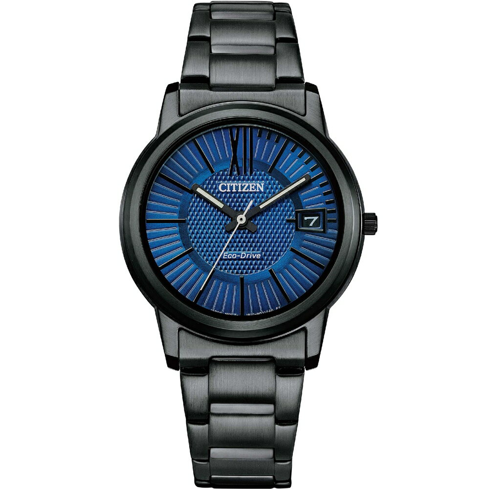 【Time Piece】CITIZEN PAIR系列經典黑鋼藍面光動能腕錶(FE6017-85L) [APP下單享4%點數]