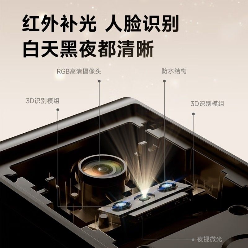 【台灣公司 超低價】可視貓眼3d人臉識別通用型防盜門入戶門大門指紋密碼智能鎖電子鎖 4