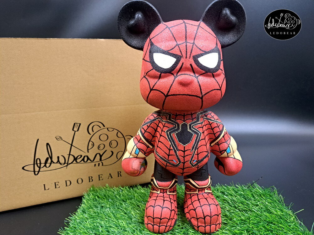 【翔準AOG】LEDO Bear Spider-Man 蜘蛛熊 手繪熊 樂多熊 可客製化酷酷熊存錢筒公仔 居家擺飾 流體熊 暴力熊