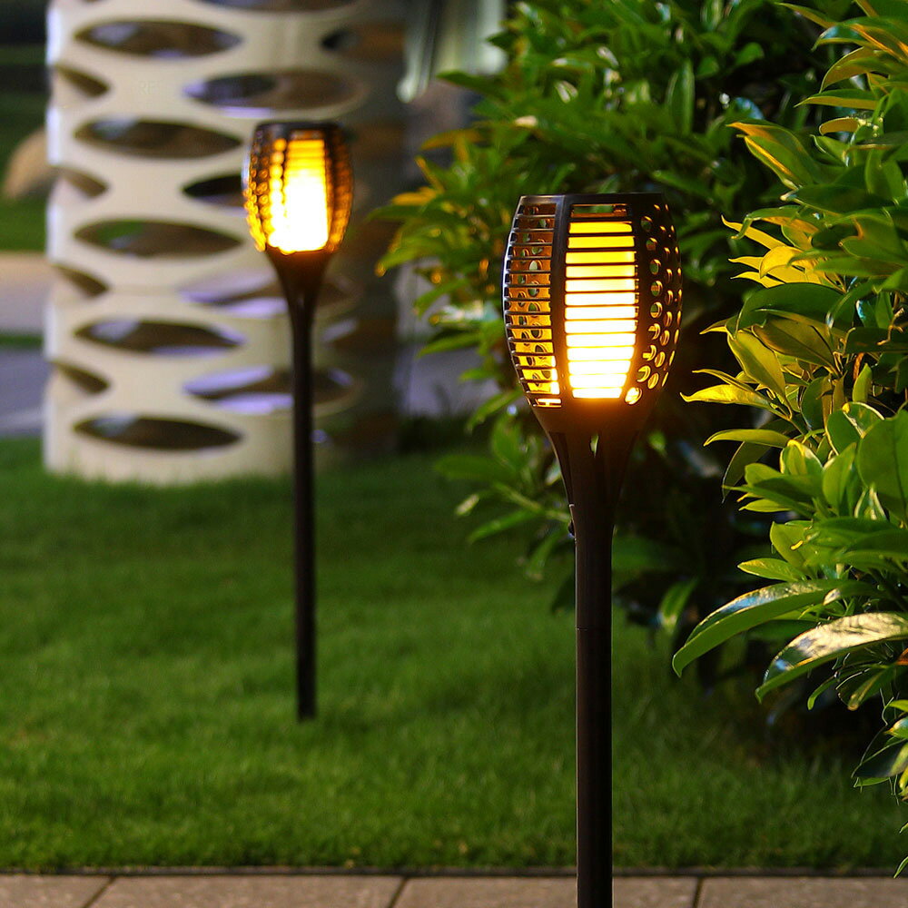 太陽能燈戶外庭院燈家用防水LED火焰草坪地插燈別墅花園壁燈路燈