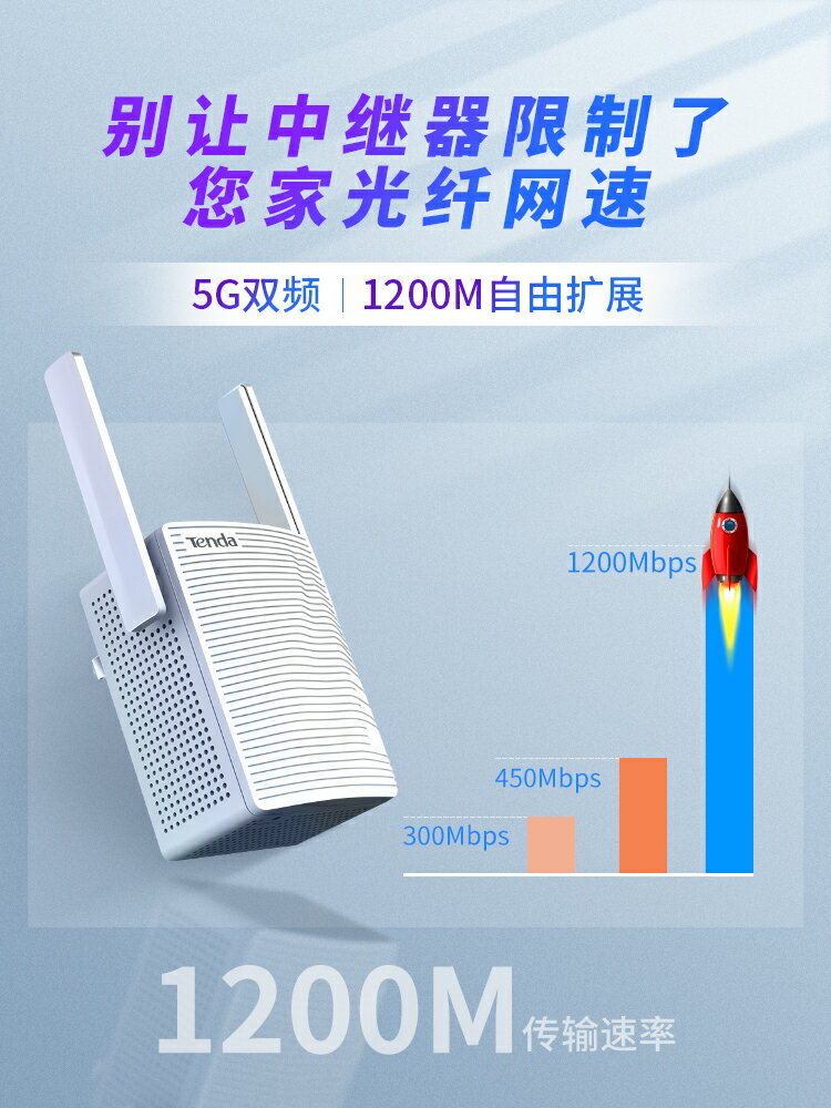 WiFi訊號放大器 【搶99】騰達wifi訊號擴大器放大增強器接收器千兆『XY12807』