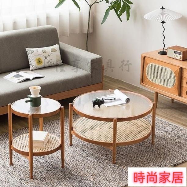 免運 公司貨 可開發票 實木茶幾 茶幾 客廳桌 藤編日式茶幾 小圓桌 桌子 客廳茶幾 茶臺 圓桌 桌子 圓桌子 原木桌 矮桌 小桌特惠/開立發票S1005
