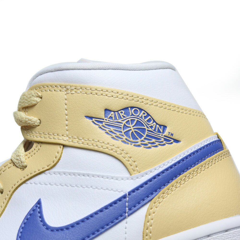 24cm 新品 NIKE WMNS AIR JORDAN 1 MID 青 白-