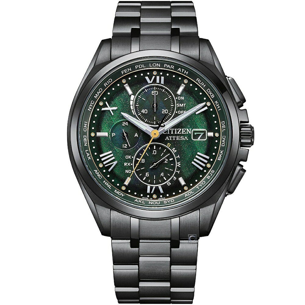 【Time Piece】CITIZEN GENT'S 極光之森光動能電波時尚腕錶(AT8049-61W) [APP下單享4%點數]