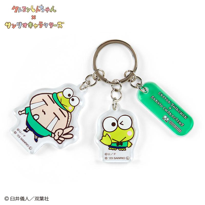 真愛日本 大眼蛙 正男 蠟筆小新 聯名限定 日本製 三連吊飾 造型鑰匙圈 禮物 FT74