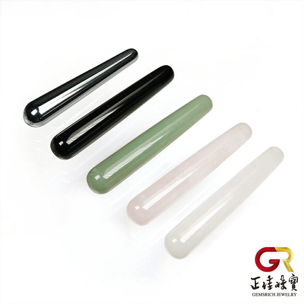 水晶礦石撥筋棒 粉晶 白水晶 綠東菱玉 黑曜石 太赫磁 水晶刮痧棒 撥筋棒 按摩器
