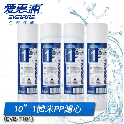 ◤4入特價◢ EVERPOLL愛惠浦一般標準型1微米PP濾心/PP濾芯 EVB-F101 公司貨 NSF FDA SGS認證