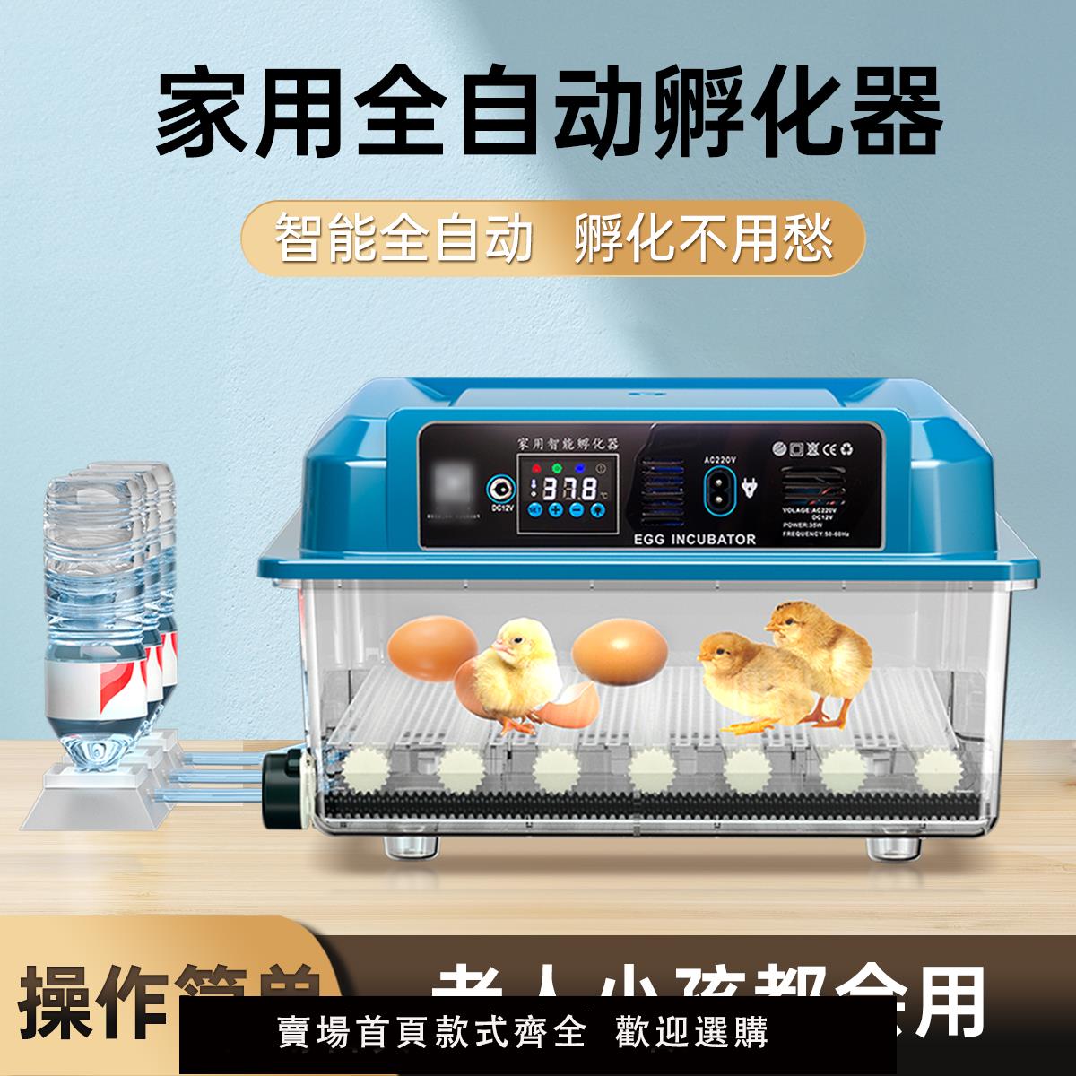 【保固兩年】全自動孵化器小型家用雞鴨鵝孵蛋器全自動智慧孵化機蘆丁雞孵化箱