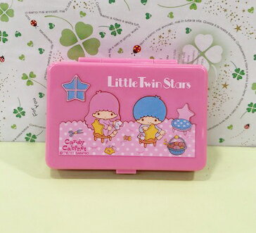 【震撼精品百貨】Little Twin Stars KiKi&LaLa 雙子星小天使 Sanrio收納盒附鏡-桃粉#79775 震撼日式精品百貨