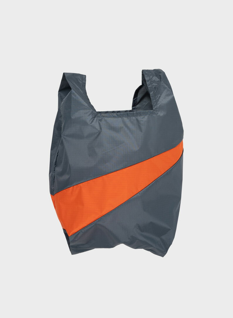 荷蘭 Susan Bijl 防潑水超輕量購物袋 #Ｍ (東方墨藍/柿子紅)