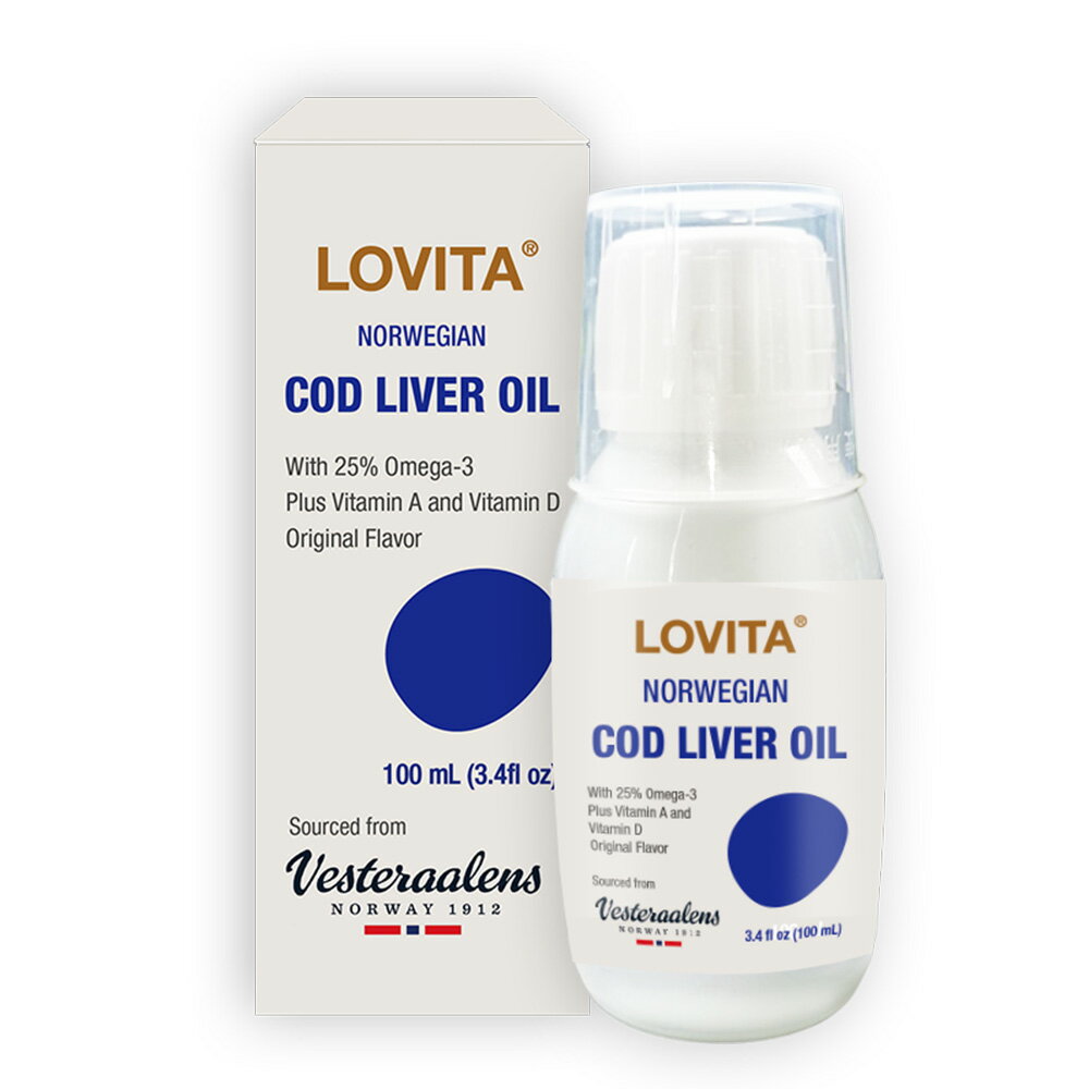 LOVITA 愛維他 挪威液體鱈魚肝油*1瓶 100ml (DHA EPA Omega3 Vesteraalens) 1