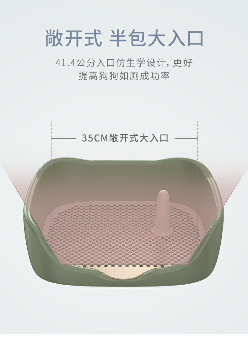 【可開發票】限時下殺 狗狗廁所柯基中型小型犬自動寵物用品尿盆便盆沖水排狗砂盆防踩屎 7