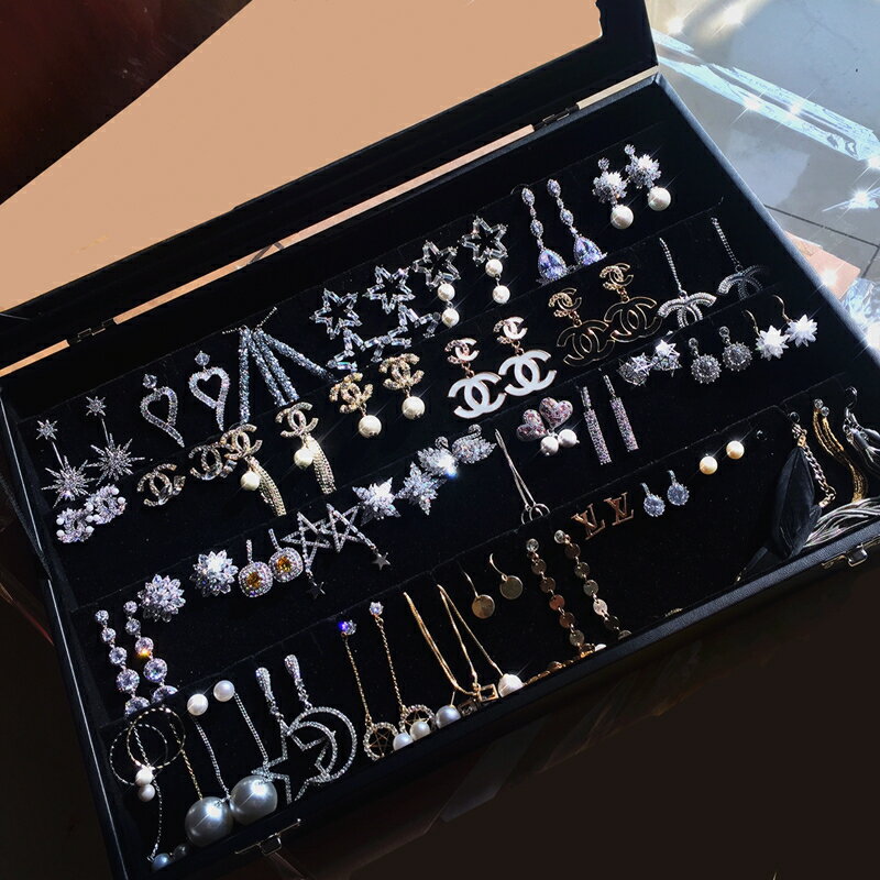 多孔耳釘耳環展示盤針式耳釘珠寶箱耳飾託盤首飾珠寶收納收藏盒子