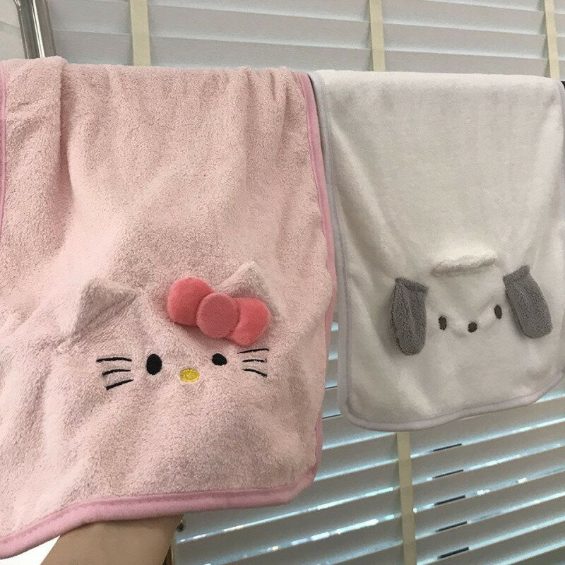 卡通宿舍洗澡毛巾可愛ins風吸水速乾珊瑚絨情侶學生家用毛巾