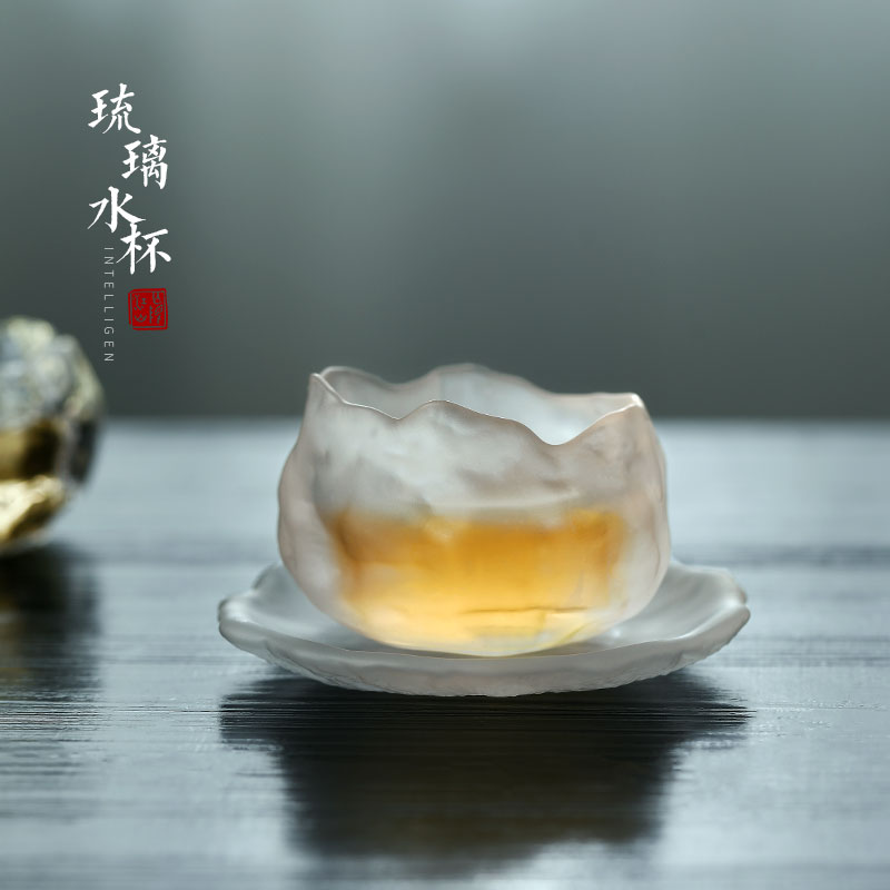 冰凍燒琉璃杯套裝個人專用日式功夫茶具茶盞玻璃品茗杯水晶小茶杯