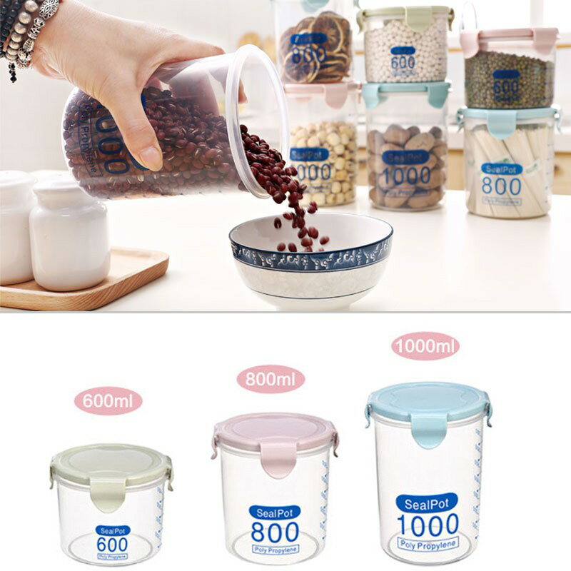 食品密封罐【Y001】台灣出貨 居家  密封罐 儲物罐 糖果罐 食物罐 食品密封 防潮罐 透明密封罐 防潮 6