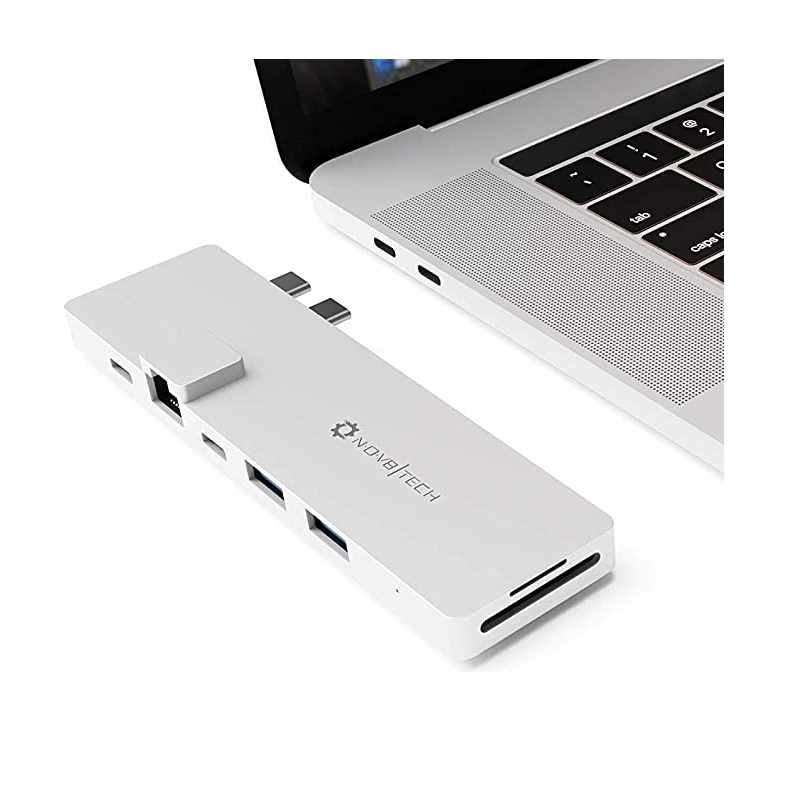NOV8Tech USB C to HDMI集線器 8合2 100W 銀 適用MacBook Pro M1/ MacBook Air M1 [2美國直購]