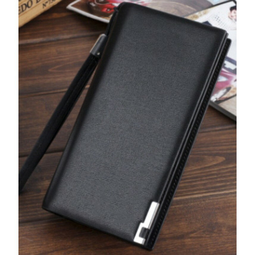 [現貨]長夾 手拿包附禮盒+發票 手機包 可放5.5吋手機 錢包長皮包男用皮夾男夾 真皮多功能商務手機錢包 8