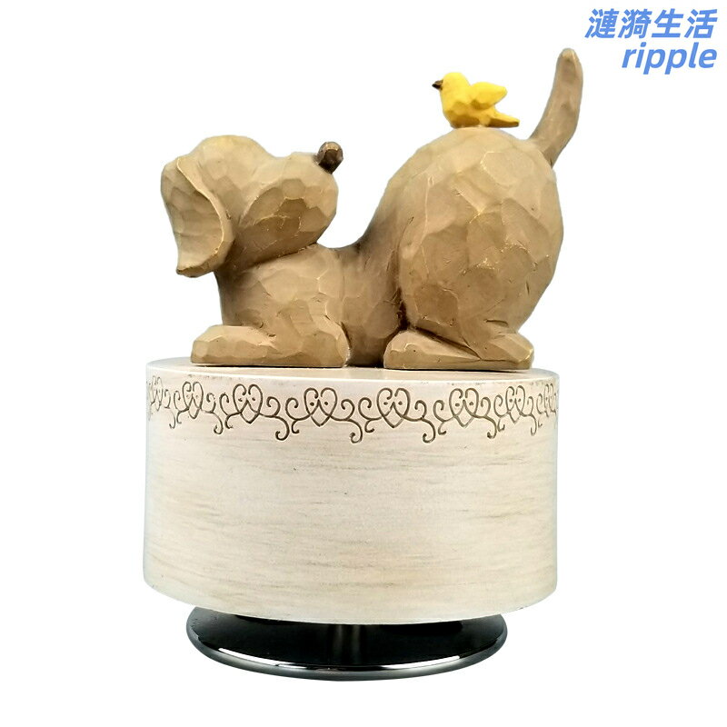 【俏皮旋轉音樂】音樂盒 旋轉音樂盒 禮物 樹脂音樂盒 仿木音樂盒 擺飾 送禮首選 精緻工藝 療癒小物 桌面裝飾