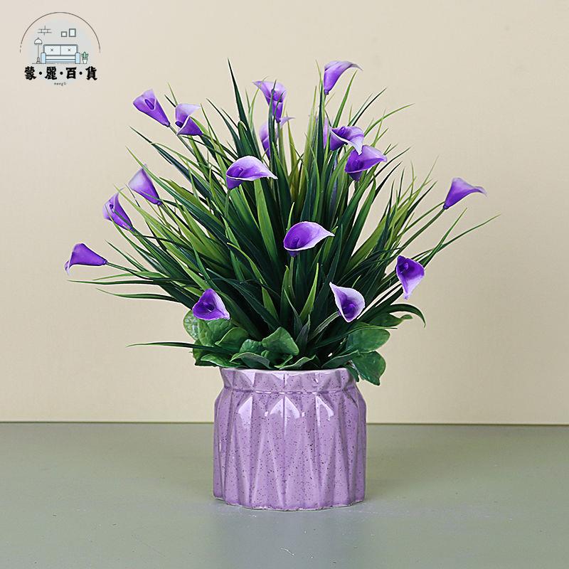 特惠/免運 工廠現貨 仿真花 假花 辦公室擺件 客廳裝飾 馬蹄蓮假花仿真花 花束塑膠植物裝飾品 客廳家居餐桌 擺設盆栽擺件 可開發票 全館折扣 特惠/店長推薦 售後保障 m5523