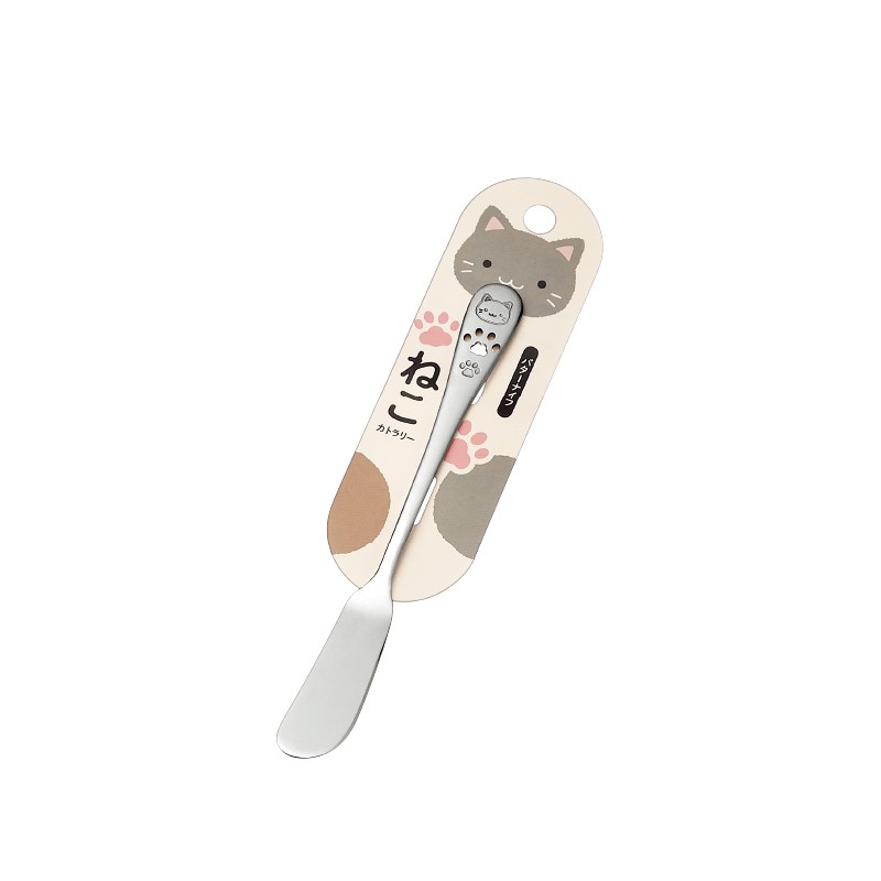 asdfkitty*日本製 ECHO 貓掌 不鏽鋼抹刀/奶油刀-可抹奶油果醬
