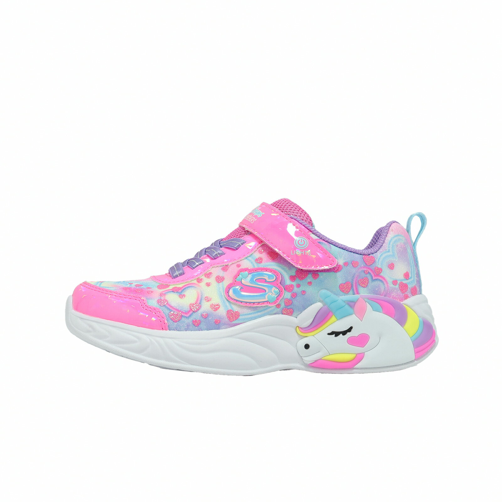 Skechers 休閒鞋 S Lights Unicorn Dreams 中大童 燈鞋 粉紅 獨角獸 303063LPKMT