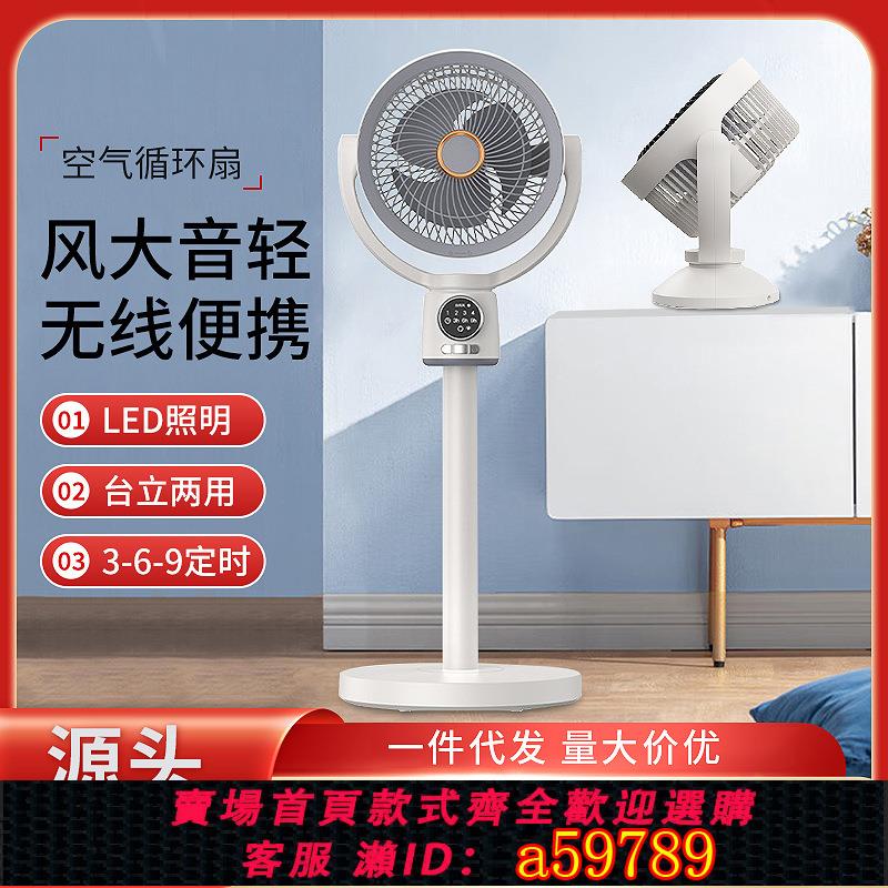 【臺灣公司 可打統編】110V美規空氣循環扇落地風扇家用USB充電臺式立式大風力靜音風扇